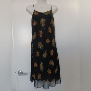 Elegant Black Floral Dress